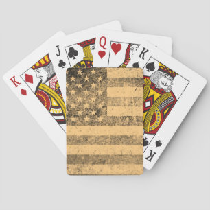 Alte amerikanische Flagge Grunge Spielkarten