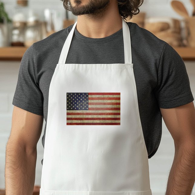 Alte amerikanische Flagge Schürze (Vintage American Flag Apron)