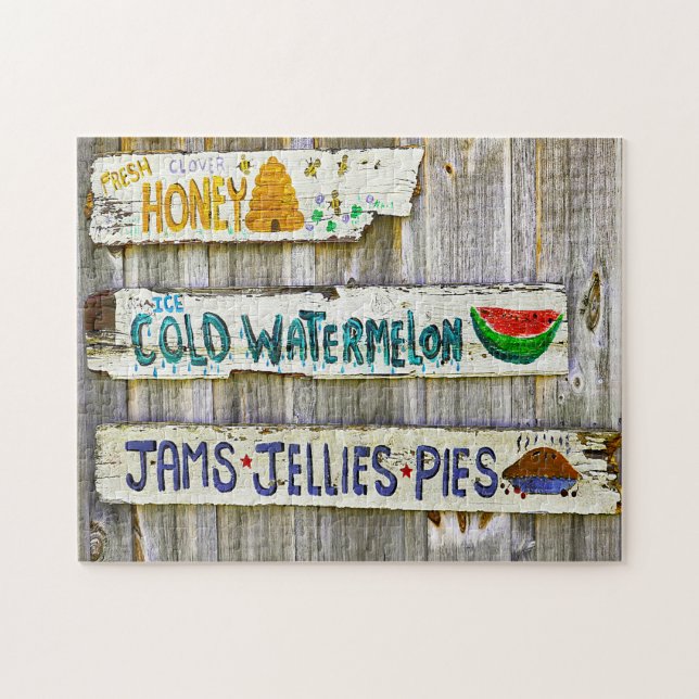 Alte amerikanische Vintage Zeichen. Puzzle (Horizontal)