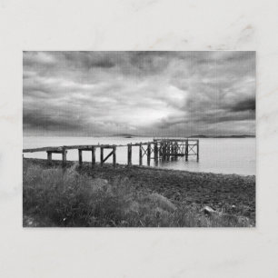 Alte Anlegestelle am Silver Sand Beach, Schottland Postkarte