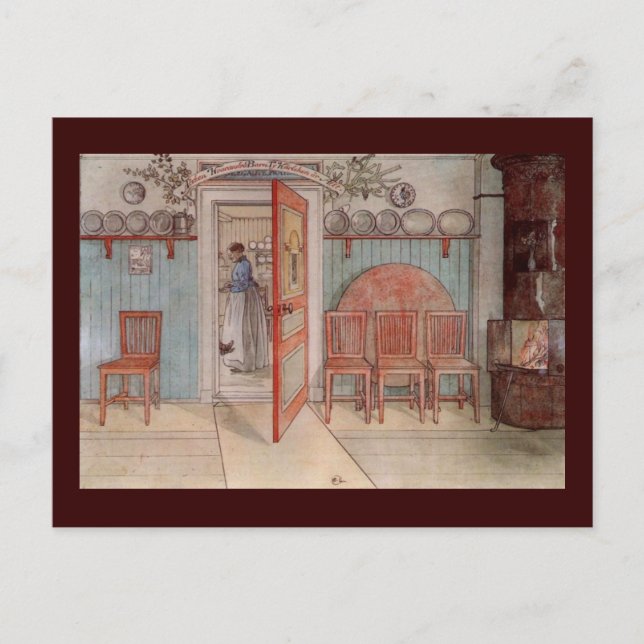 Alte Anna (in der Küche) Postkarte (Vorderseite)