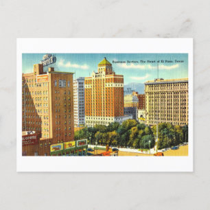 Alte Ansicht von El Paso, Texas, Postkarte