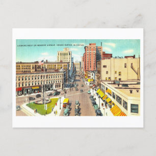 Alte Ansicht von Grand Rapids, Michigan, Postkarte