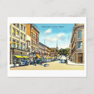 Alte Ansicht von Rutland, Vermont, Postkarte