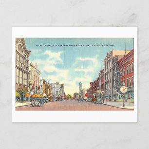 Alte Ansicht von South Bend, Indiana, Postkarte