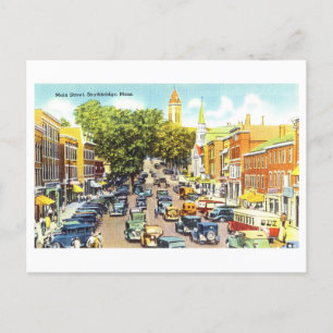 Alte Ansicht von Southbridge, Massachusetts, Postkarte