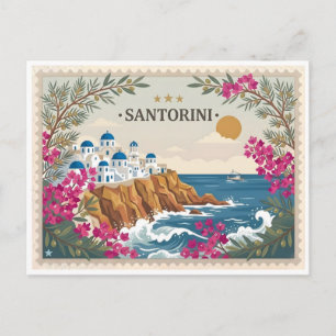 Alte Ansichtskarte Santorin Griechenland Reise Postkarte