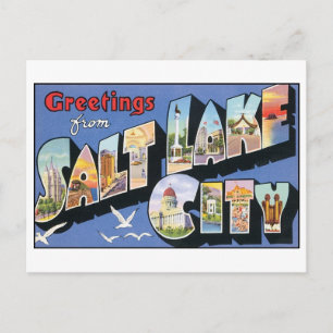 Alte Ansichtskarte von Salt Lake City Postkarte