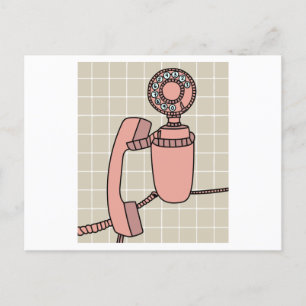 Alte antike Retro-Telefone Postkarte