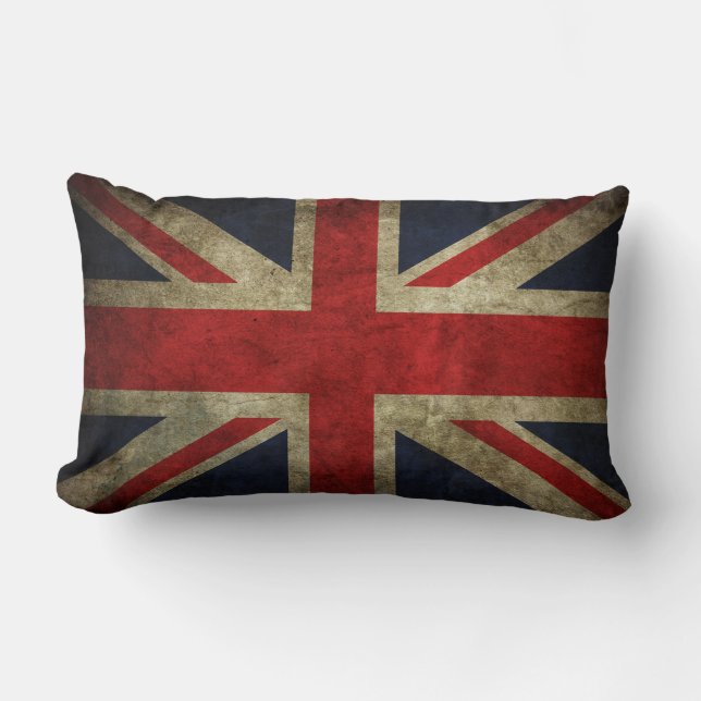 Alte Antike UK Britische Union Jack Flag Pillow Lendenkissen (Vorderseite)