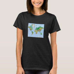 Alte antike Vintage Karte Welt 2 T-Shirt