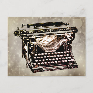 Alte antike Vintage Schreibmaschine Postkarte