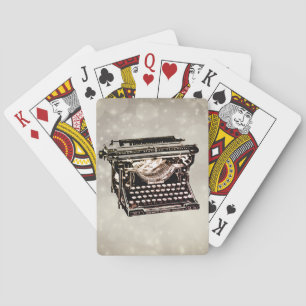 Alte antike Vintage Schreibmaschine Sammler Spielkarten