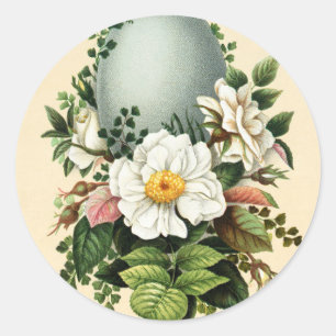 Alte Antiquität Vintage Frohe Ostern Wunsch Grüße Runder Aufkleber