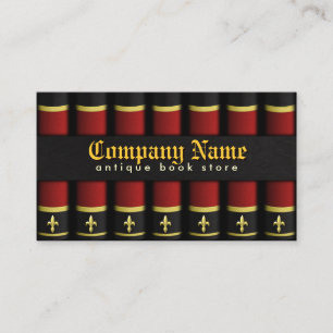 Alte Antiquitätenbuchhandlung Buchhändler-Visitenk Visitenkarte