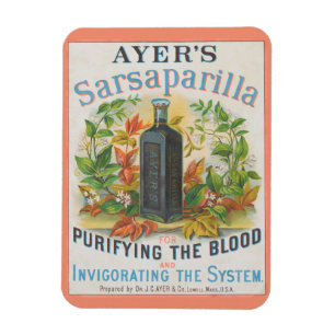 Alte Anzeige für Ayer's Sarsaparilla. Magnet
