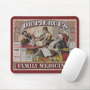 Alte Anzeige für Dr. Pierces Familienmedikamente. Mousepad