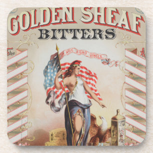 Alte Anzeige für Golden Sheaf Bitters Getränkeuntersetzer