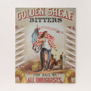 Alte Anzeige für Golden Sheaf Bitters Puzzle