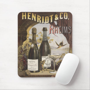 Alte Anzeige für Henriot & Co. Rheims Champagner Mousepad