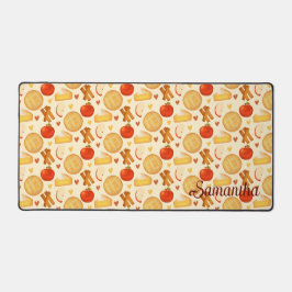 Alte Apfelkuchen und Zutaten Schreibtischunterlage