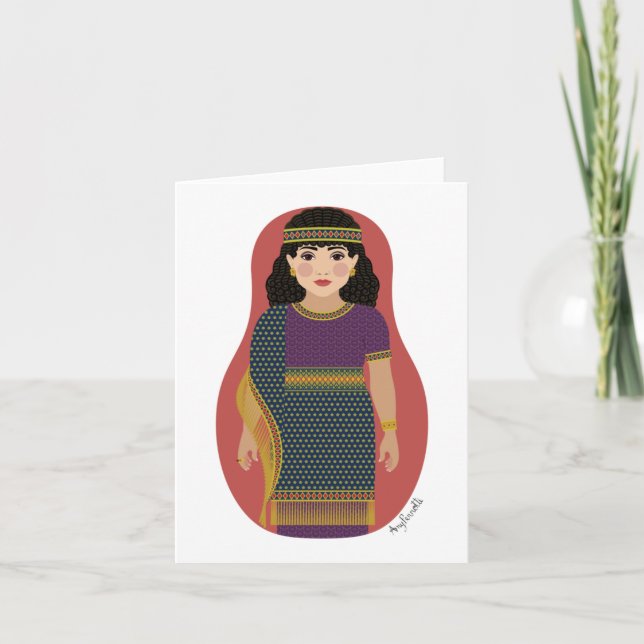 Alte assyrische Matryoshka-Karte Karte (Vorderseite)