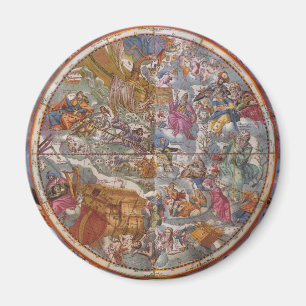 Alte Astronomie, Karte der christlichen Sternbilde Magnet
