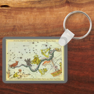 Alte Astronomie, Sternbild Hydra-Schlange Schlüsselanhänger