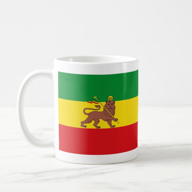 Alte äthiopische Flagge Kaffeetasse (Links)