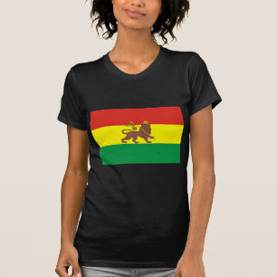 Alte äthiopische Flagge mit Löwe von Judah T-Shirt