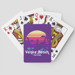 Alte Aufnahme von Venice Beach, Kalifornien bei So Spielkarten