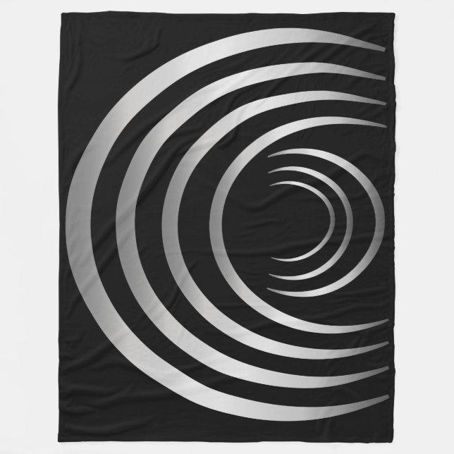 Alte Außerirdischen Silberkreislauf Fleecedecke (Vorderseite)