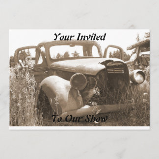 Alte Auto-Einladungen für Auto-Ausstellung Einladung