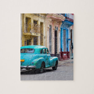 Alte Autos auf den Straßen von Havanna Puzzle