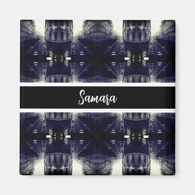 Alte Autos Gebäude Algier Algerien Magnet (Vorne)