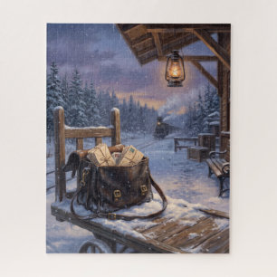Alte Bahnhof-Mailbag-Weihnachtsfeier Puzzle