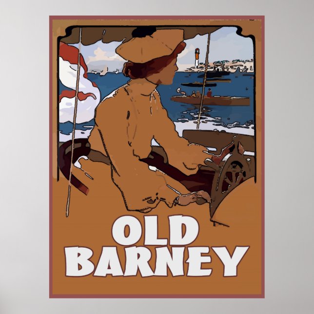 ALTE BARNEY, Vintager Leuchtturm von Barnegat Poster (Vorne)