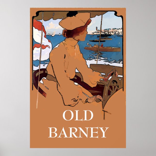 ALTE BARNEY, Vintager Leuchtturm von Barnegat Poster (Vorne)