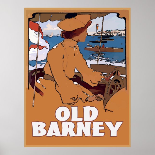 ALTE BARNEY, Vintager Leuchtturm von Barnegat Poster (Vorne)