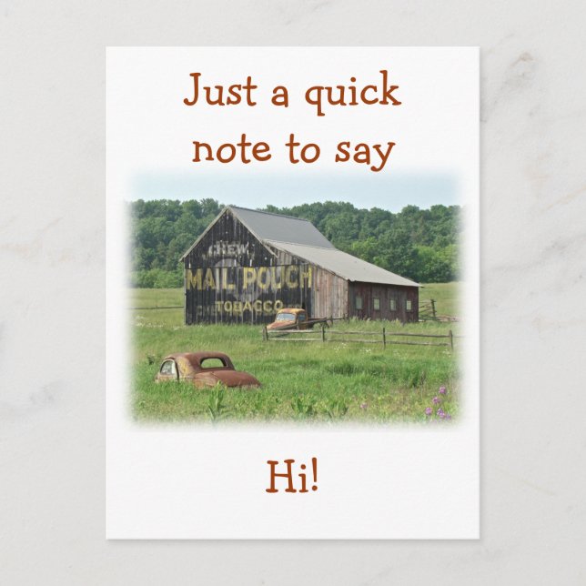 Alte Barnotenpouch Tabakwerbung Postkarte (Vorderseite)