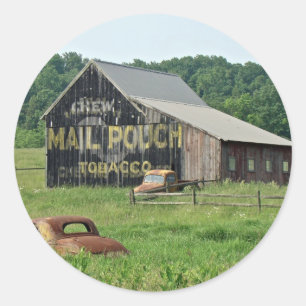 Alte Barnotenpouch Tabakwerbung Runder Aufkleber