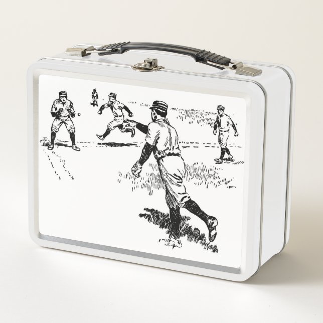 Alte Baseballspieler Lunchbox (Vorderseite)