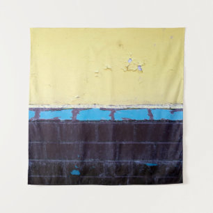 Alte bemalte beschädigte Betonwand. Textur. Abstra Wandteppich