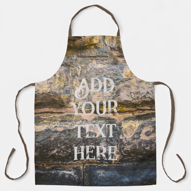 Alte bemalte Ziegelmauer Schürze (Vorderseite)