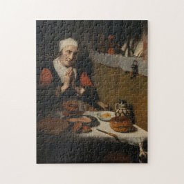Alte betende zu Essen Vintage mittelalterliche Kun Puzzle