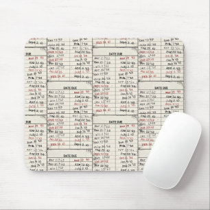 Alte Bibliothekskartensammlung Mousepad
