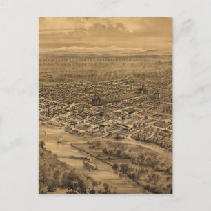 Alte bildliche Karte von Salem Oregon (1876)