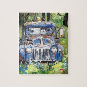 ALTE BLAU-TOLLE LKW-PUZZLE PUZZLE