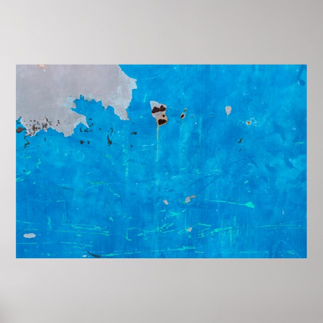 Alte blaue Türen rostige Textur Hintergrund.abstr Poster (Vorne)