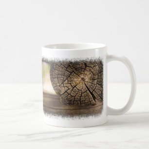 Alte Blockhütten-Holztexturen 1 auf Weiß Kaffeetasse